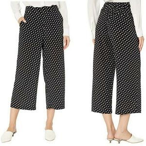 Michael Kors Pull Up Flowy Cropped Polka dot Pants